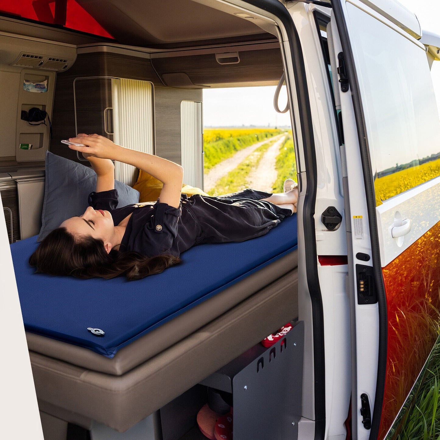 Self-inflating Folding Foam Sleeping Cot