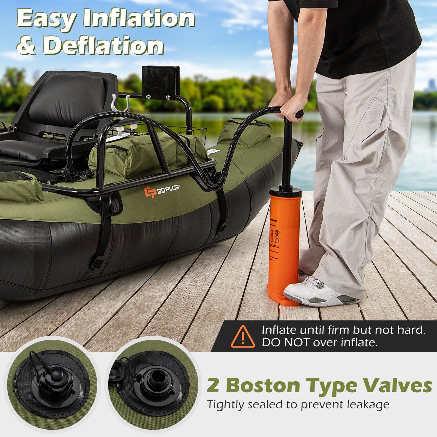 Float Tube / Padded Seat - Adjustable Footrest