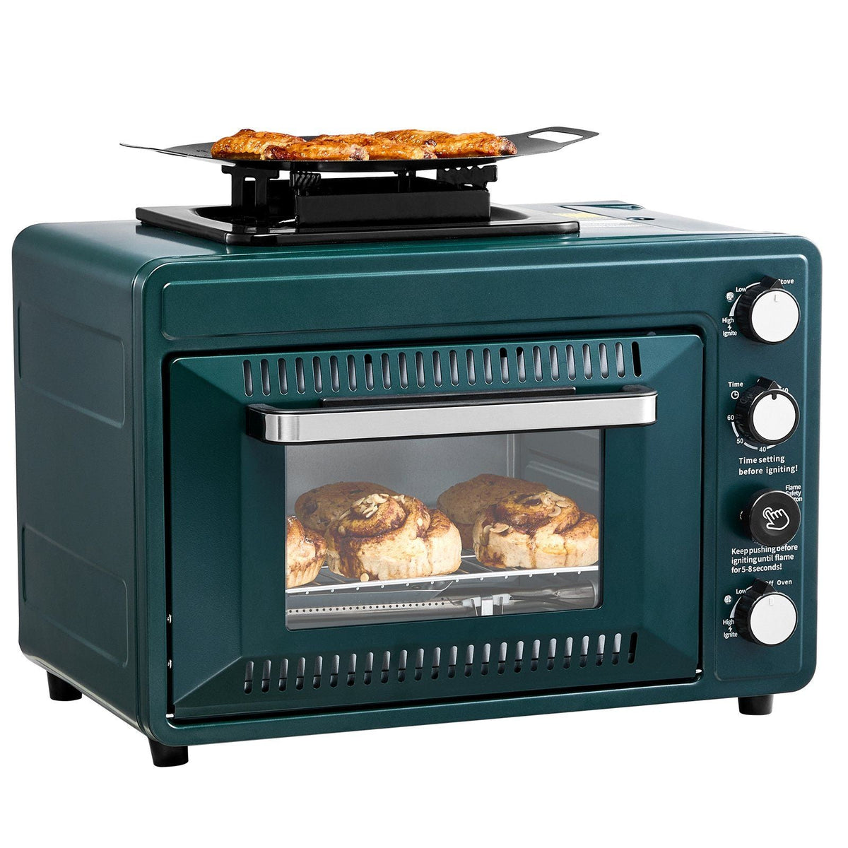 2-in-1 Stove Oven Combo Adjustable Fire