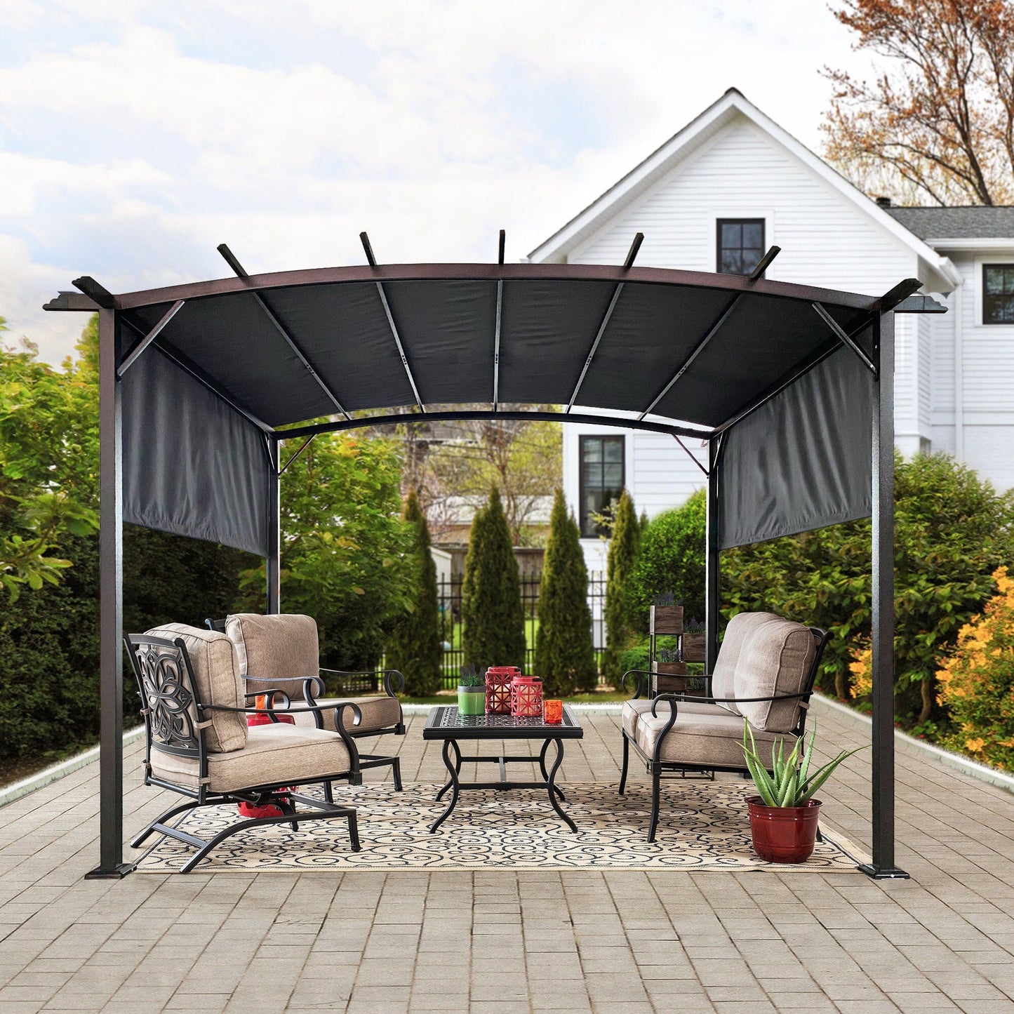 Pergola Gazebo - Steel Frame Sun Shelter