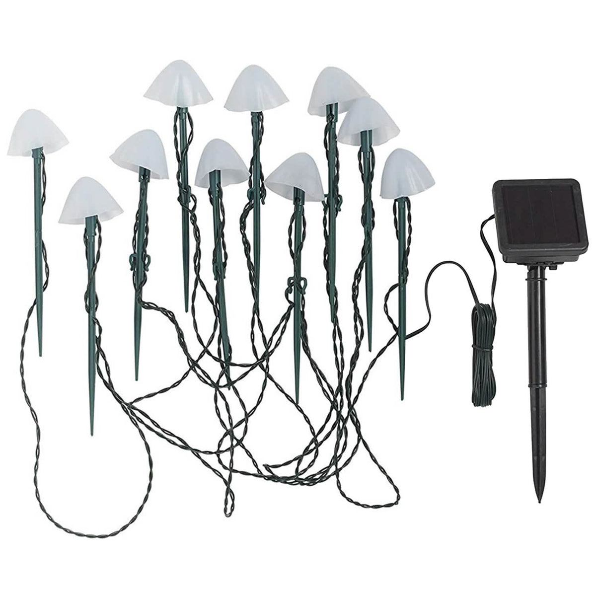 Solar Mushroom Lights 10 LED Light Stakes