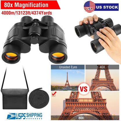 HD Binoculars with FMC Lens Low Light Night Vision Telescope