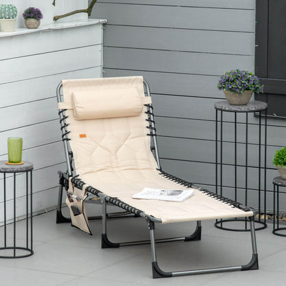 Padded Folding Chaise Lounge Chair
