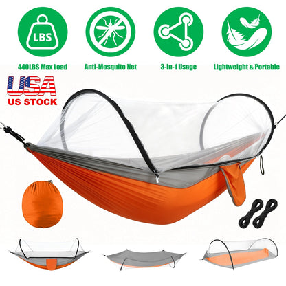 Hammock with Mosquito Net 3-in-1 Portable 440lbs