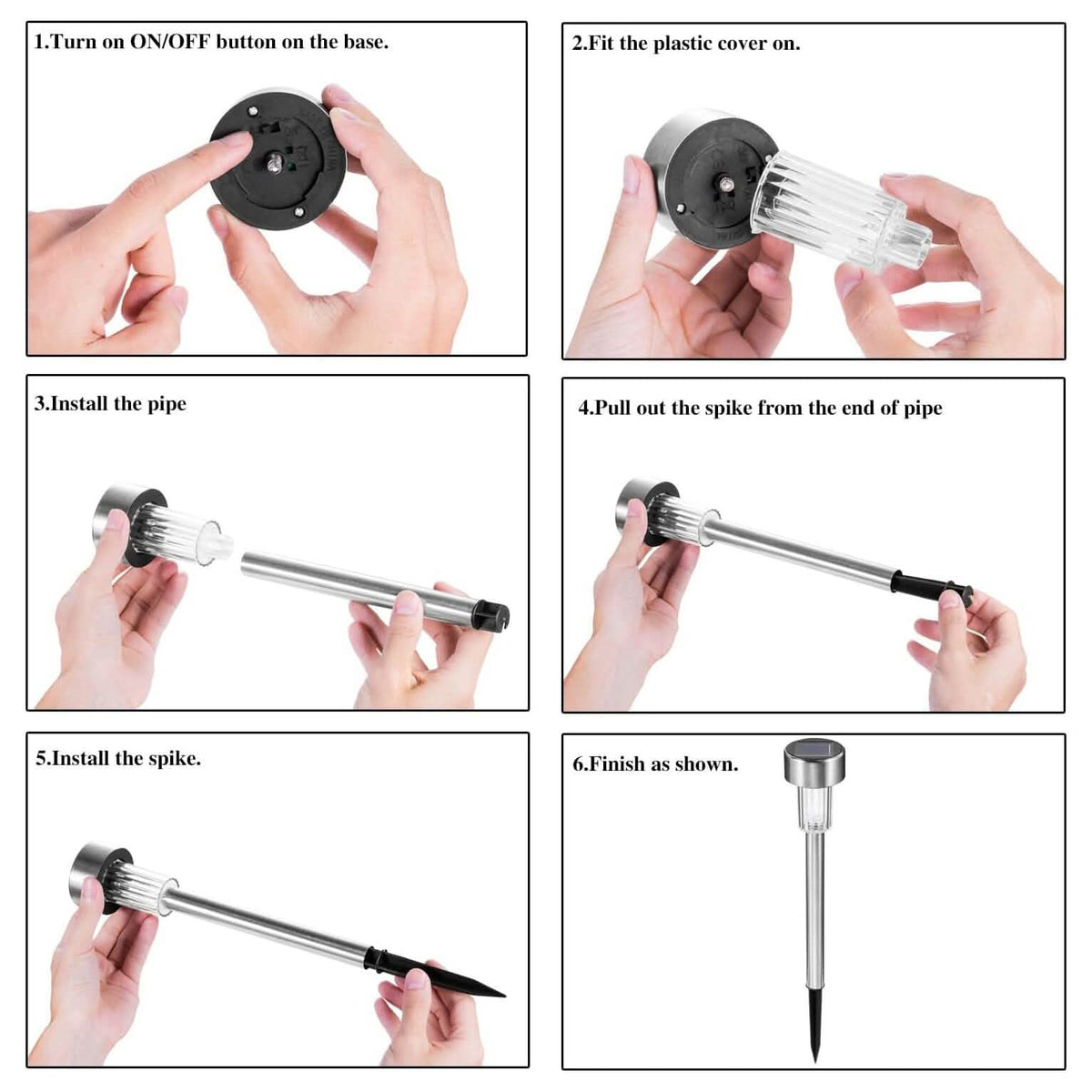10-Pack: Outdoor Solar Lawn Light