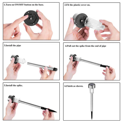 10-Pack: Outdoor Solar Lawn Light