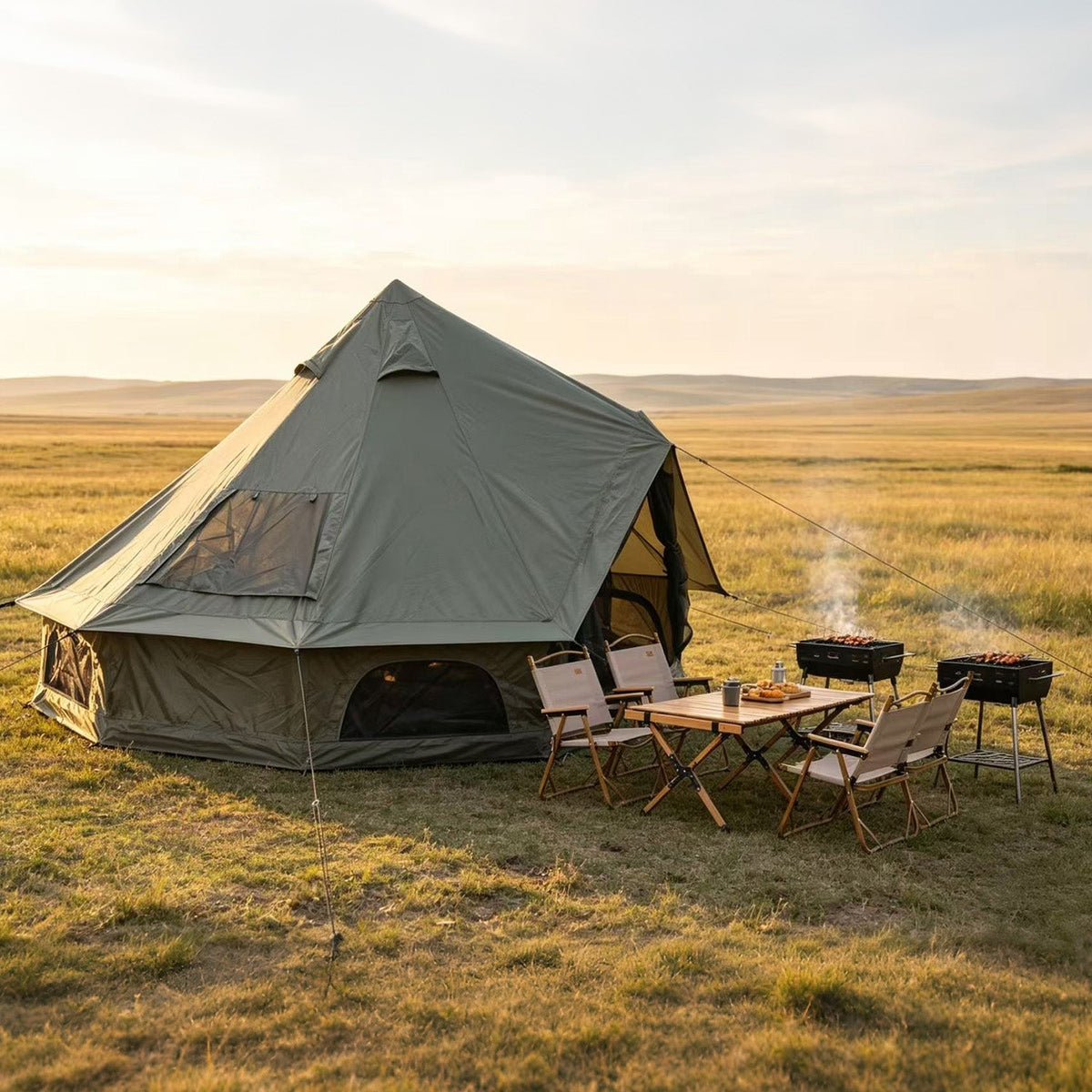 Oxford Bell Tent 13.1FT with Stove Jack