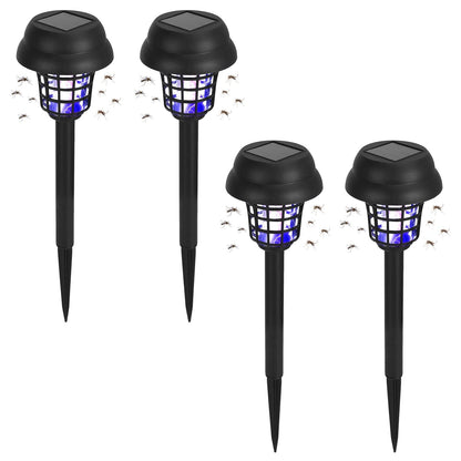 4 Pack Solar Powered Mosquito Zapper with UV White Light