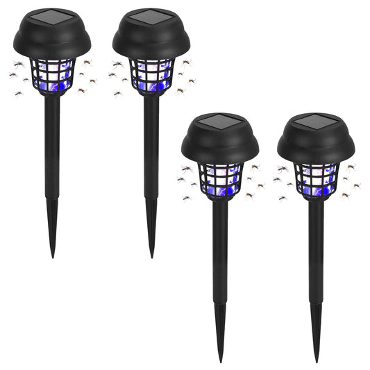 4 Pack Solar Powered Mosquito Zapper with UV White Light