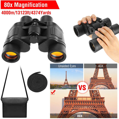 HD Binoculars with FMC Lens Low Light Night Vision Telescope