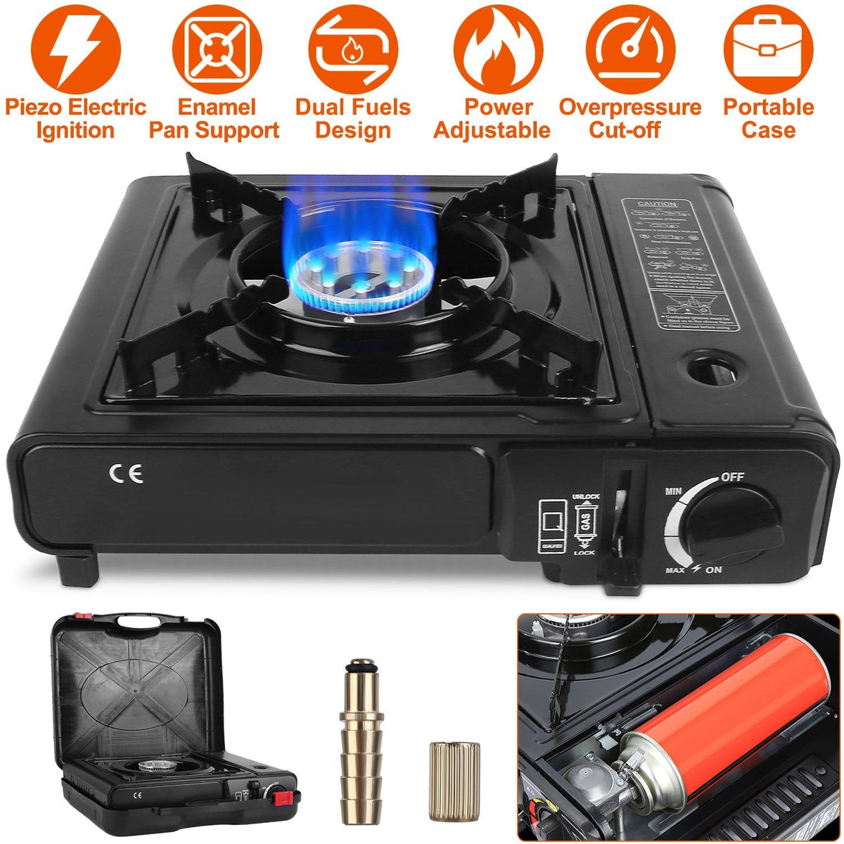 3300W Portable Camping Stover Dual Fuel Burner