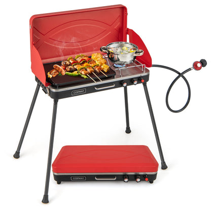 2-in-1 Gas Grill and Stove