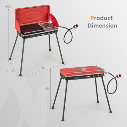 2-in-1 Gas Grill and Stove