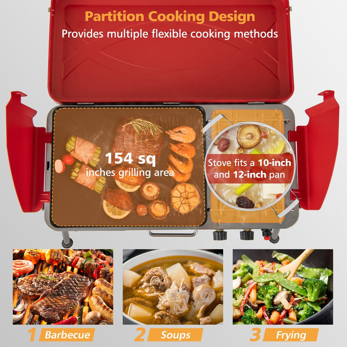 2-in-1 Gas Grill and Stove