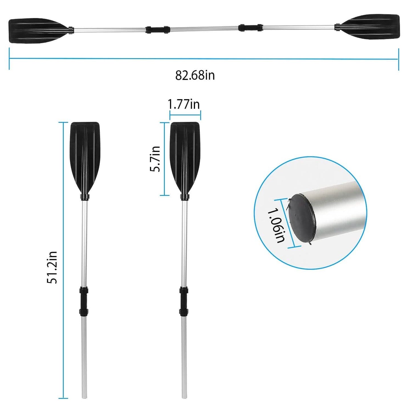 2-Pieces: Kayak Paddles