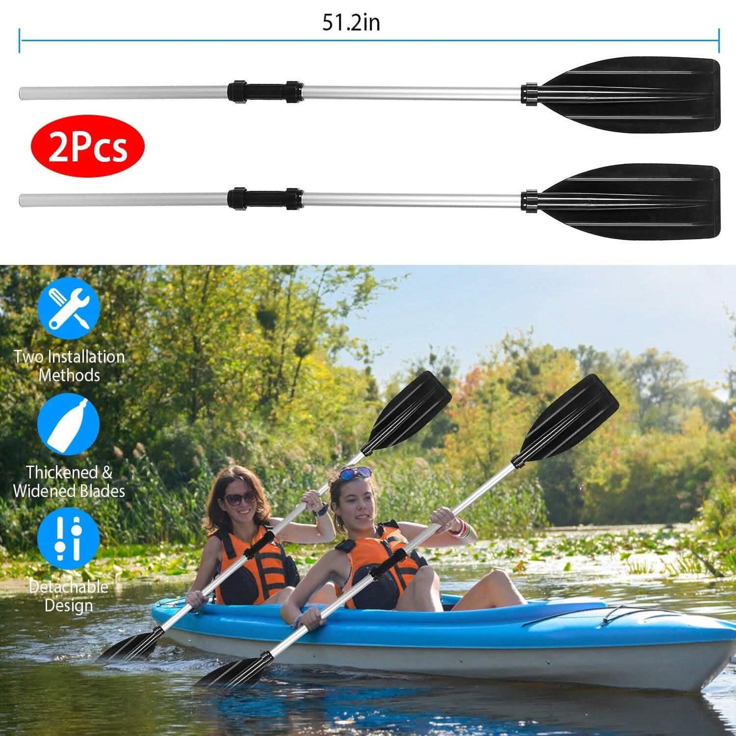 2-Pieces: Kayak Paddles