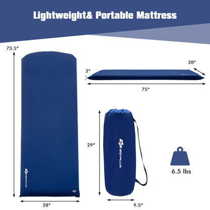Self-inflating  Folding Foam Sleeping Cot