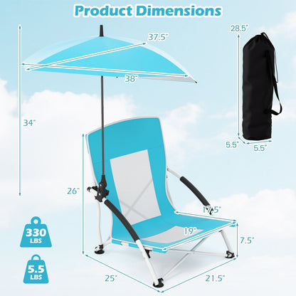 Umbrella Chair with Adjustable Parasol