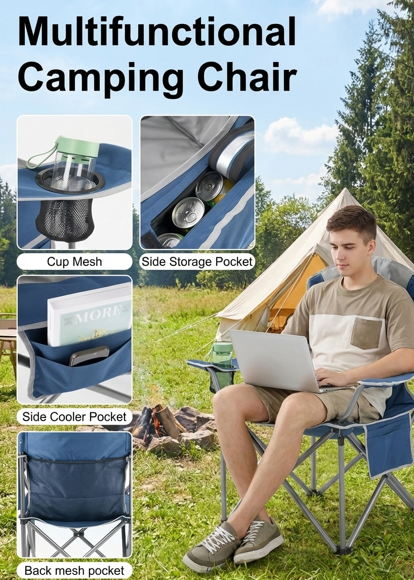 500 lbs Heavy Duty Folding Chair