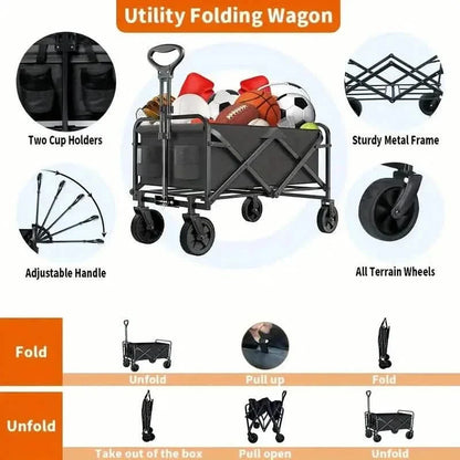 Utility Wagon/ Cart with 360° Wheels