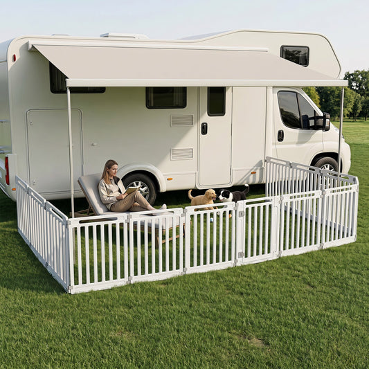 12-Panel 31.5" Height Indoor Outdoor Fence