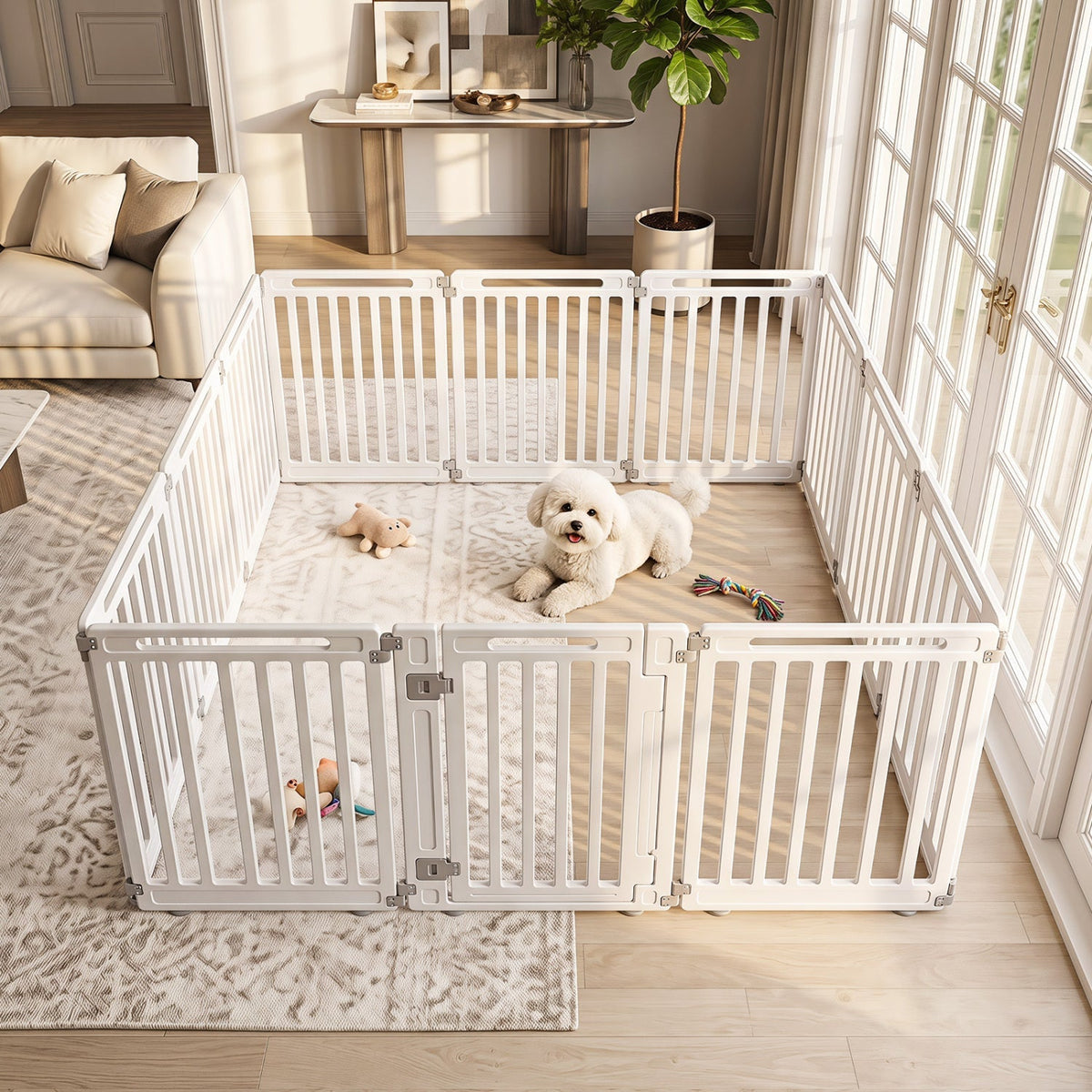 12-Panel 31.5" Height Indoor Outdoor Fence