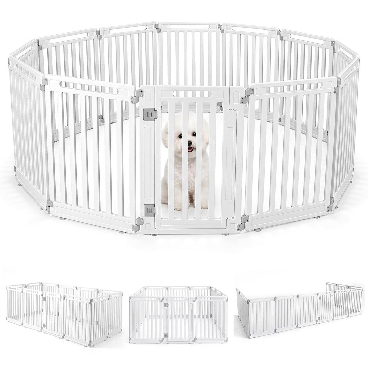 12-Panel 31.5" Height Indoor Outdoor Fence