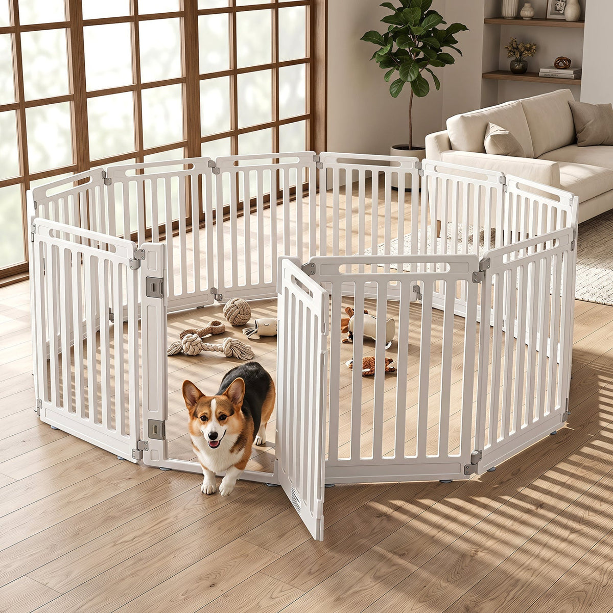 12-Panel 31.5" Height Indoor Outdoor Fence