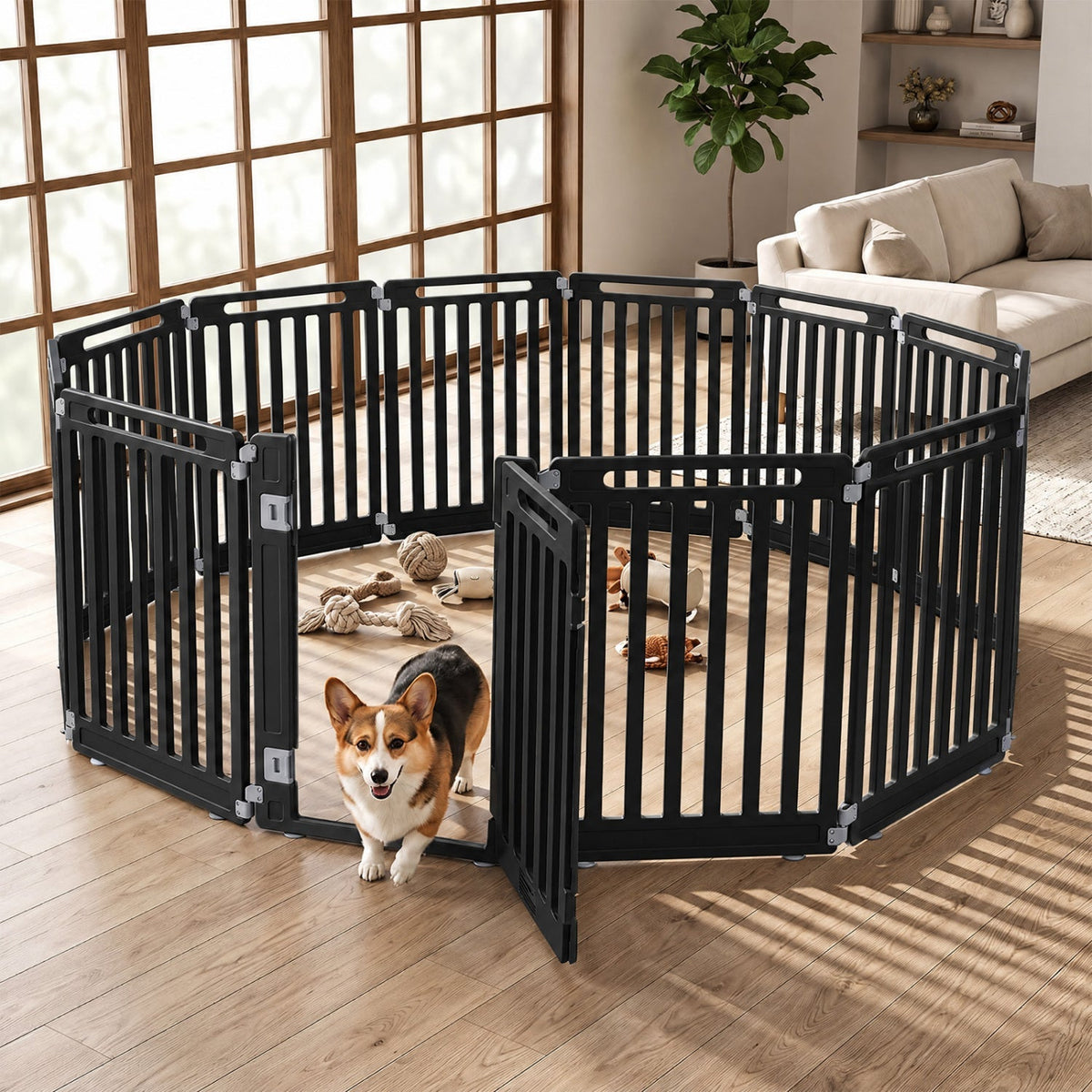 12-Panel 31.5" Height Indoor Outdoor Fence