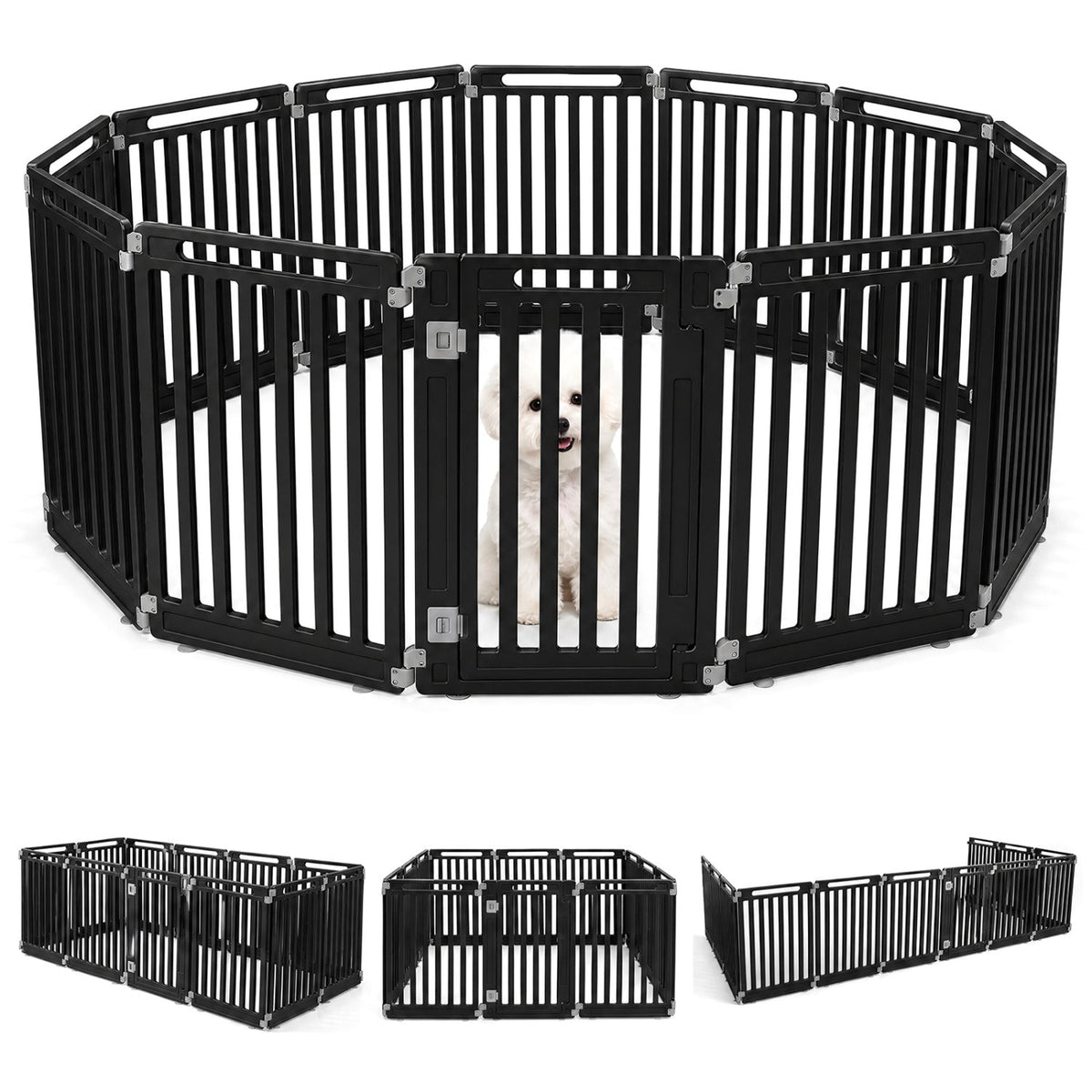 12-Panel 31.5" Height Indoor Outdoor Fence