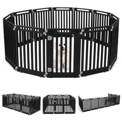 12-Panel 31.5" Height Indoor Outdoor Fence