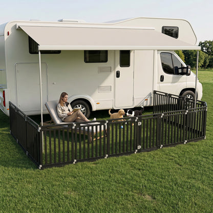12-Panel 31.5" Height Indoor Outdoor Fence