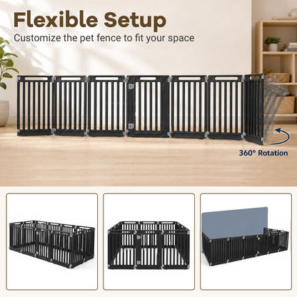 12-Panel 31.5" Height Indoor Outdoor Fence