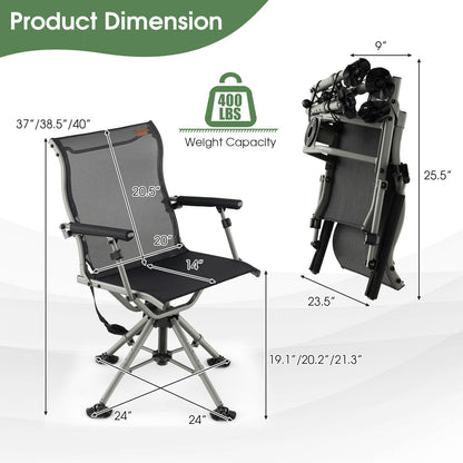 360 Degree Swivel Chair-Black