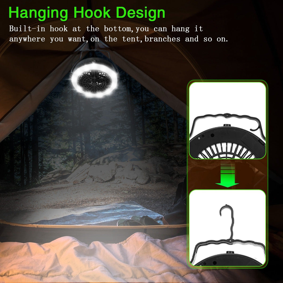 LED Lantern Cooling Fan