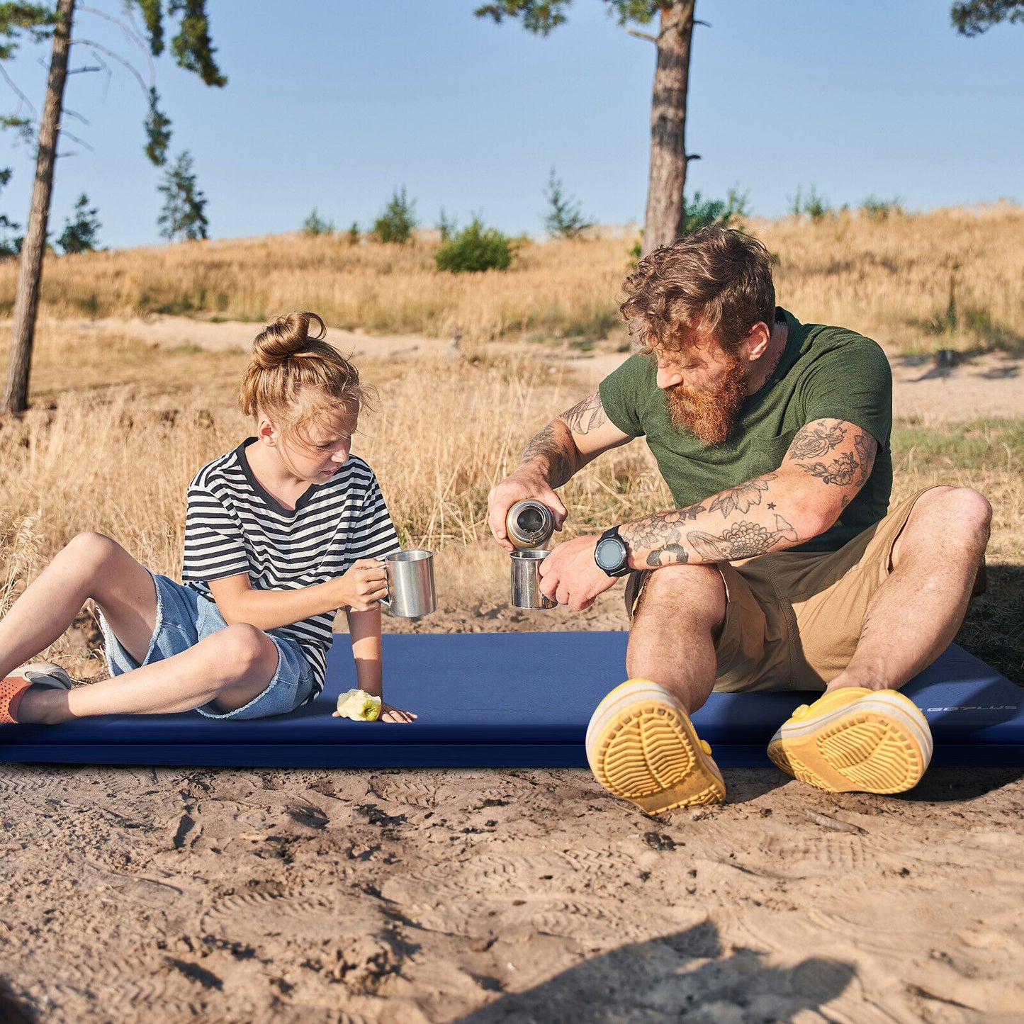 Self-inflating  Folding Foam Sleeping Cot