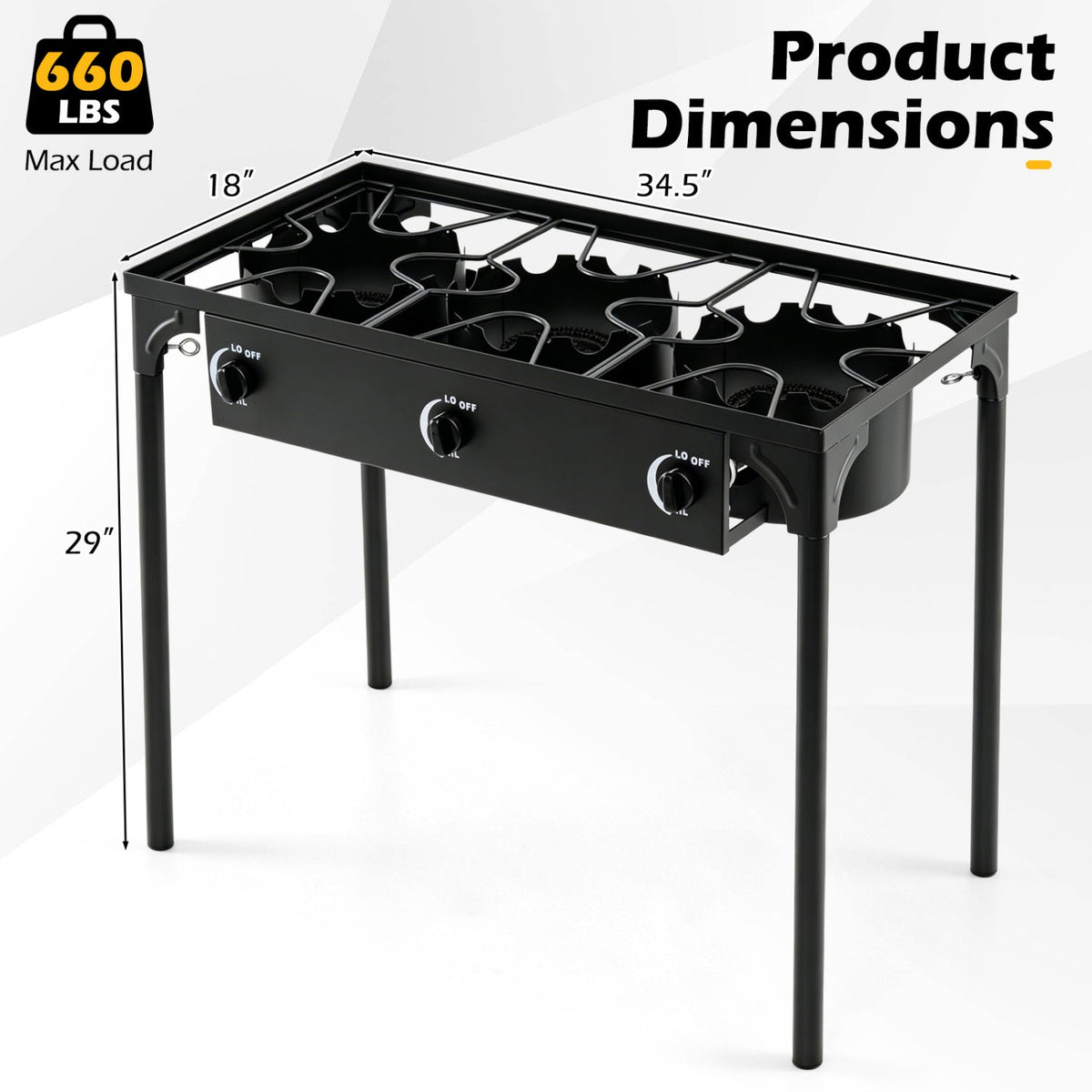 3 Burner Propane Stove 240000 BTU
