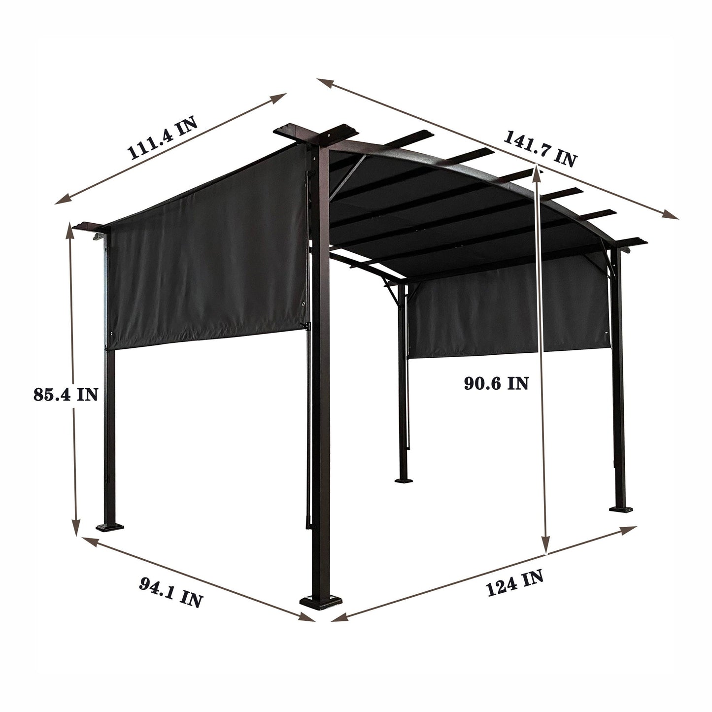 Pergola Gazebo - Steel Frame Sun Shelter