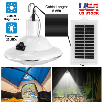 Solar Hanging LED Bulb Lamp W/ Remote Control