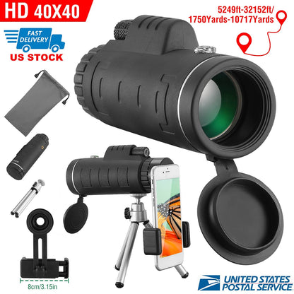 40x40 HD Optical Monocular Telescope