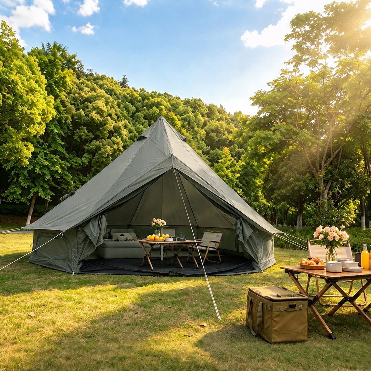Oxford Bell Tent 13.1FT with Stove Jack