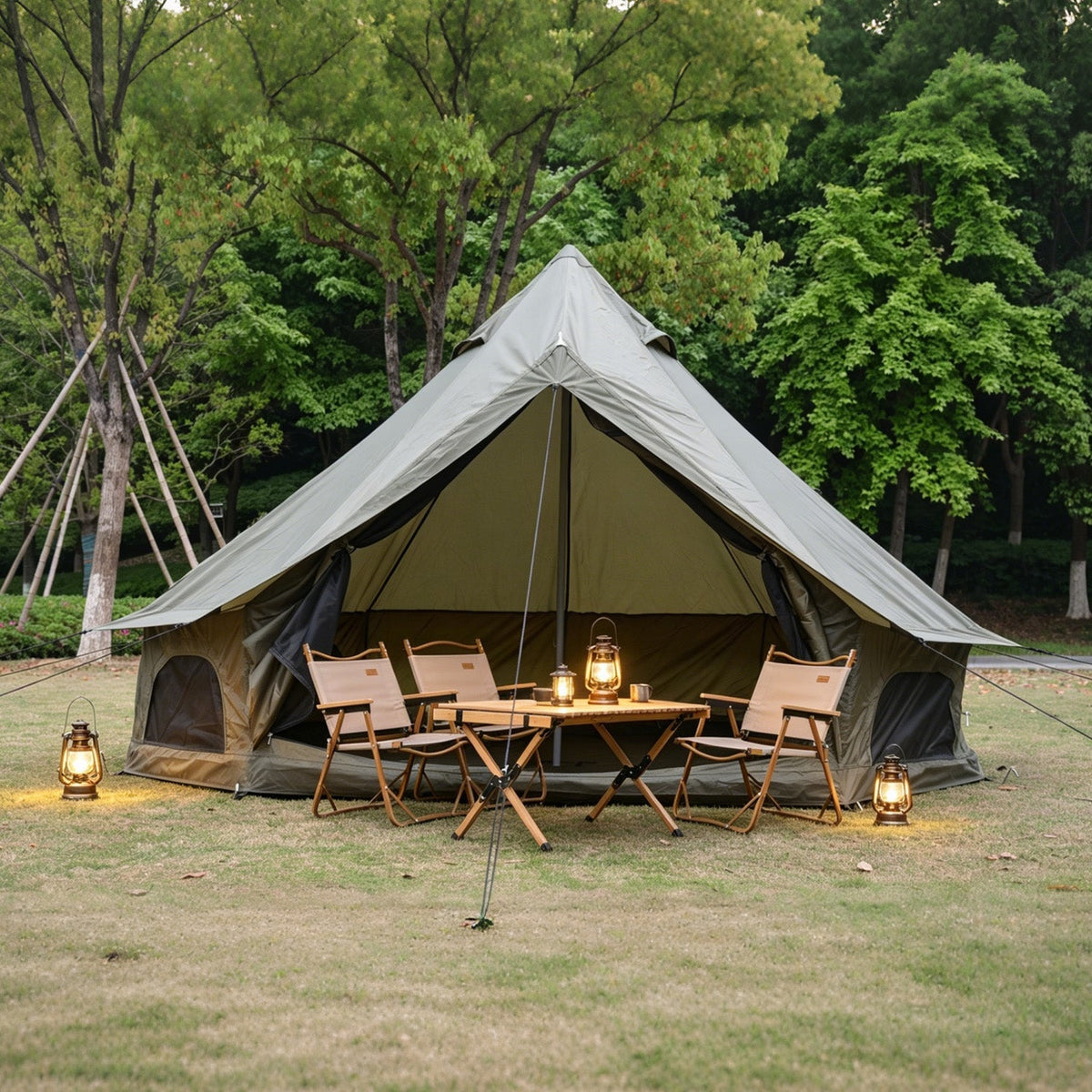Oxford Bell Tent 13.1FT with Stove Jack