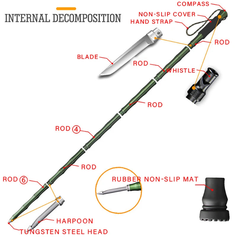 Outdoor Tactical Multifunctional Walking Sticks
