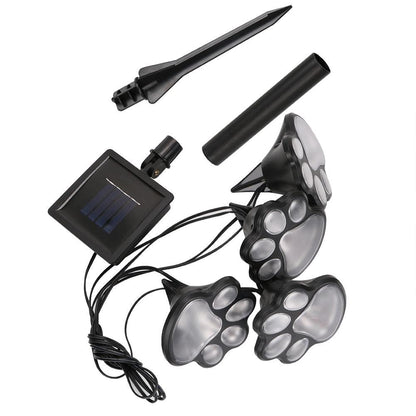 Outdoor 4 LED Solar Animal Paw Light