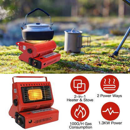 2 in 1 Portable Butane Burner Heater/ Stove