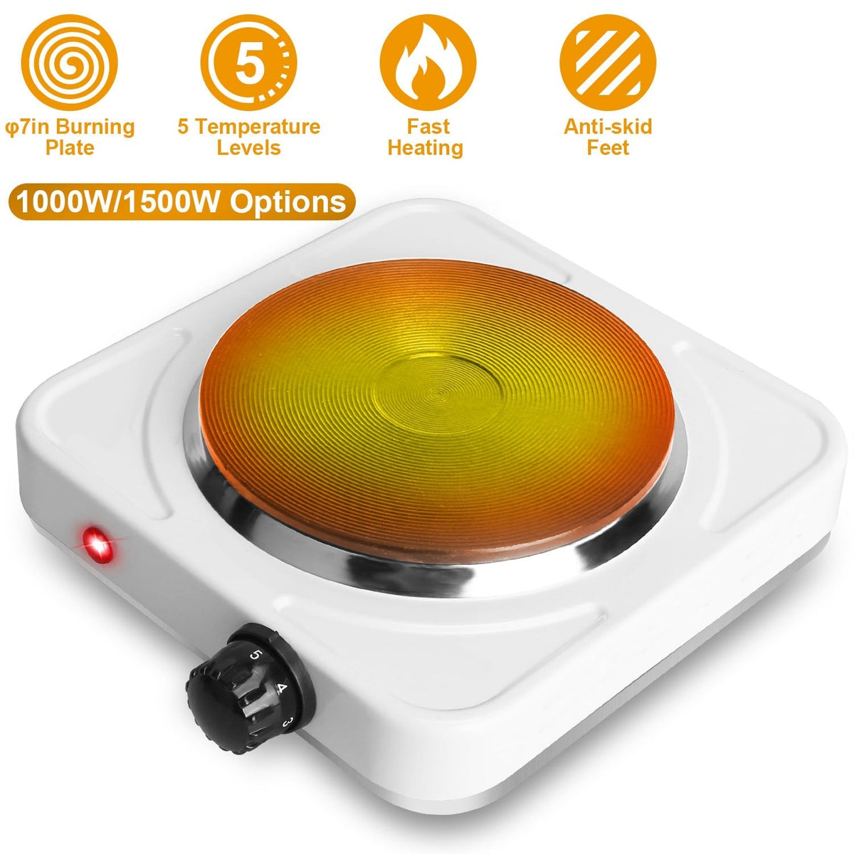 1500W Electric Single Burner Hot Plate