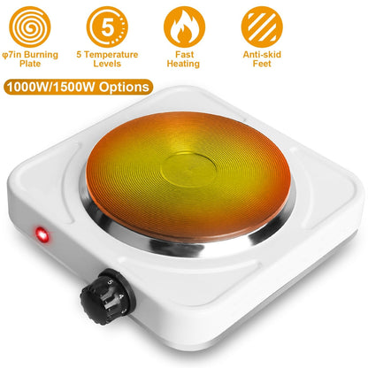 1500W Electric Single Burner Hot Plate