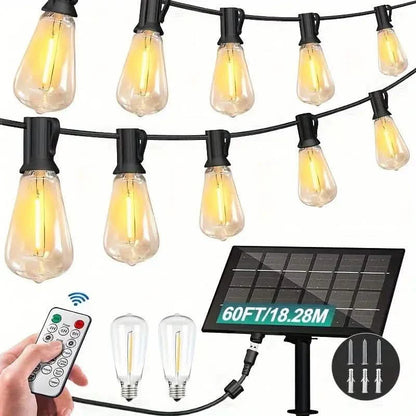 60FT Solar String Lights