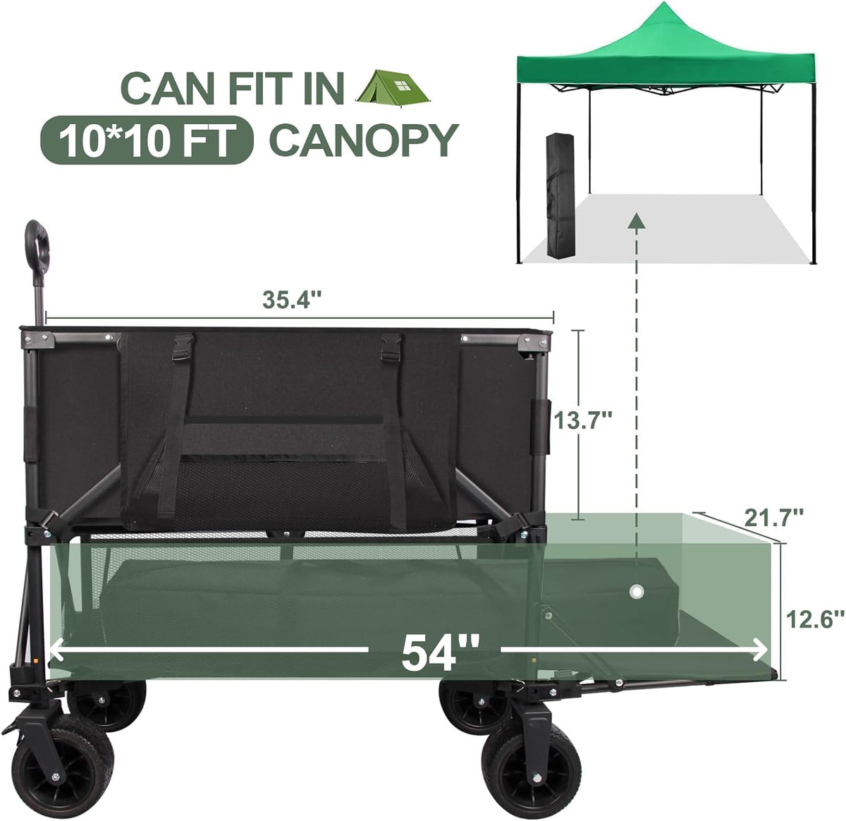 Double Decker Wagon, Collapsible, 600LBS