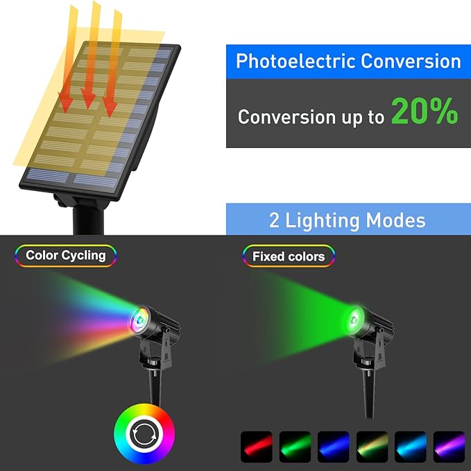 T-SUN Color Changing Solar Lights for Outside
